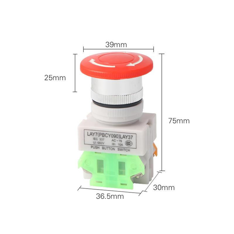 Nút nhấn dừng khẩn cấp đường kính lỗ phi 22