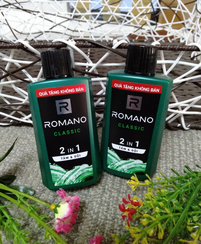 Combo 2 Chai Tắm gội 2in1 Romano Classic 60g