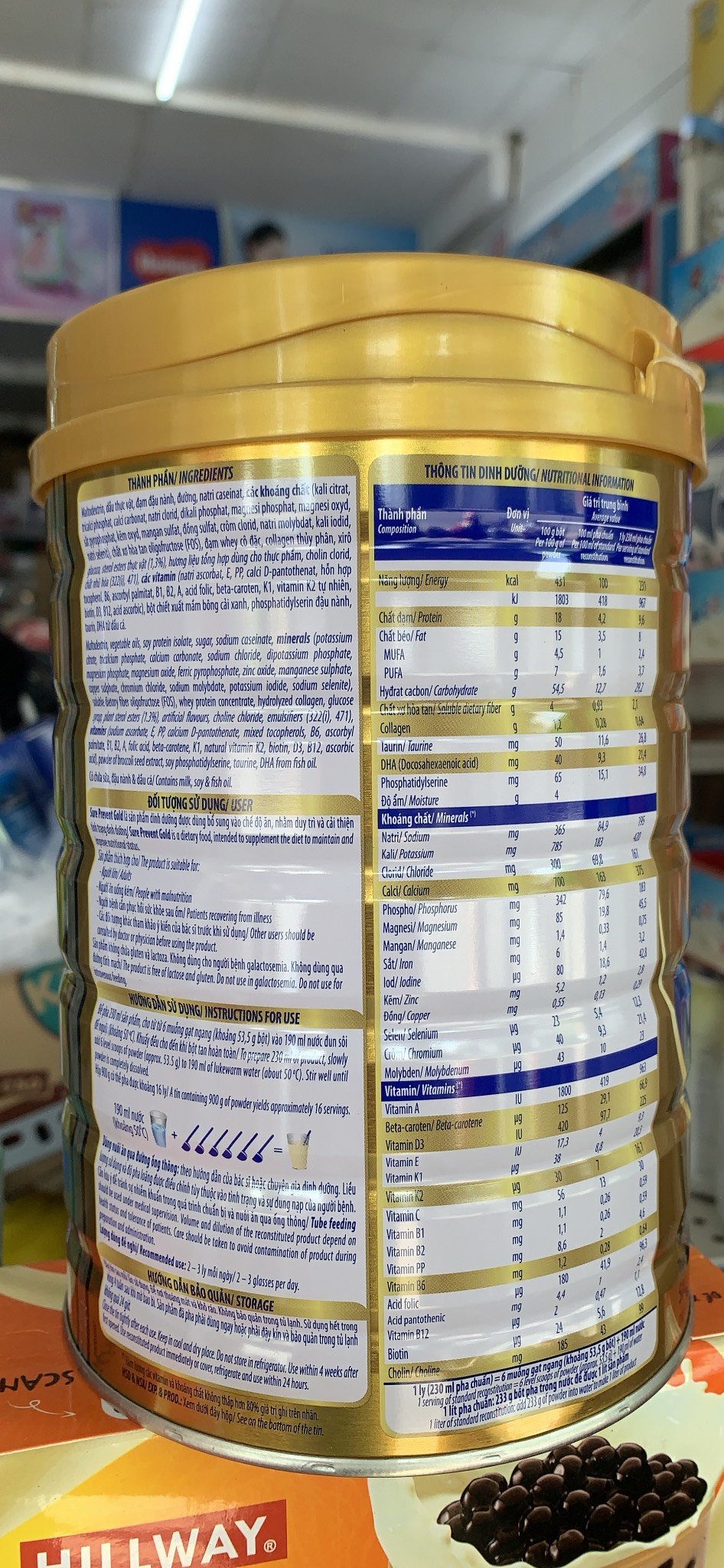 SỮA BỘT SURE PREVENT GOLD 900g