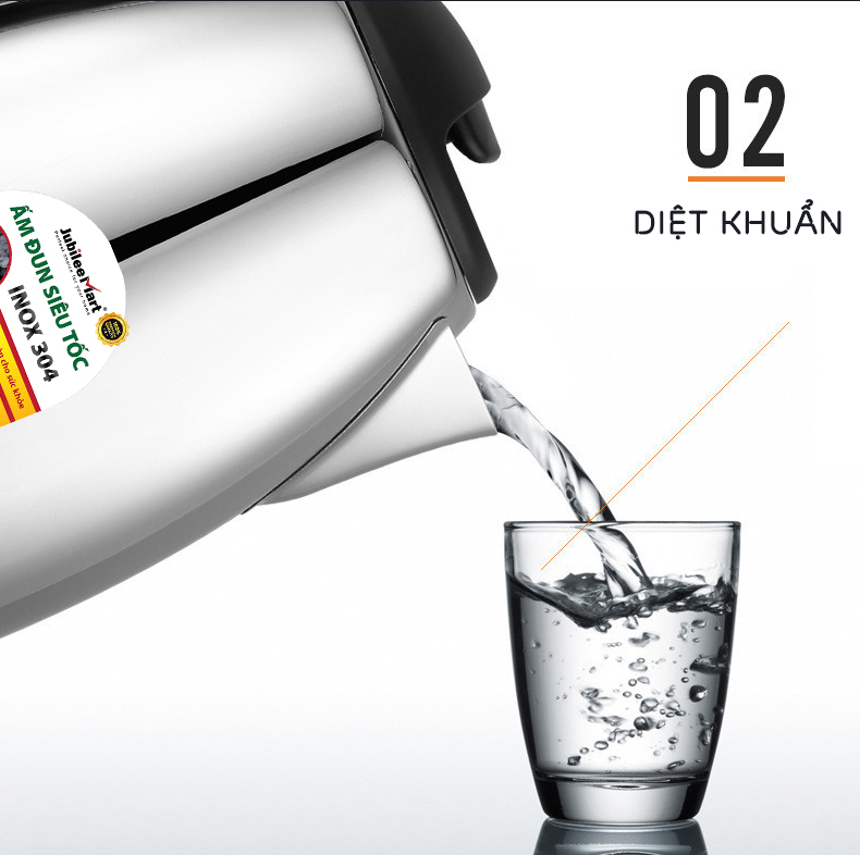 [ MUA NGAY ]Ấm nước siêu tốc- Ấm đun nước siêu tốc - Bình đun nước siêu tốc 1.8L 1500W