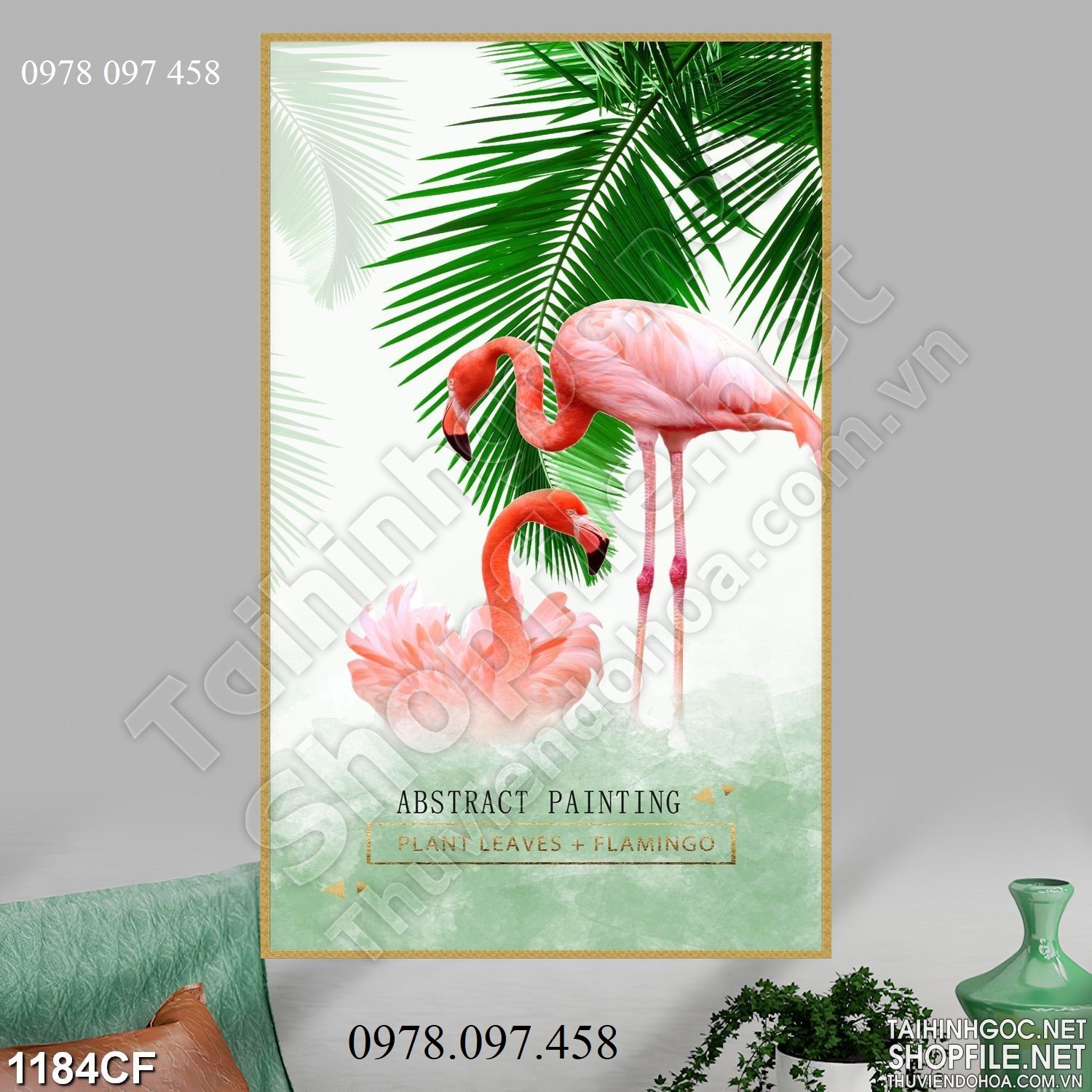 Tranh ốp tường 3D - Tranh lá nghệ thuật