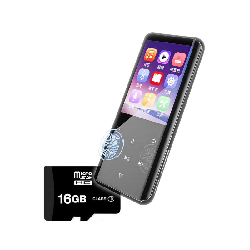Máy Nghe Nhạc MP3 Hỗ Trợ Xem Phim Định Dạng AVI RUIZU D25 Công Nghệ Bluetooth 5.0 Màn Hình 2,4Inch Cong 3D Có Tính Năng Lặp A-B Hỗ Trợ Học Tiếng Anh - Bộ Nhớ Từ 16Gb Đến 32Gb