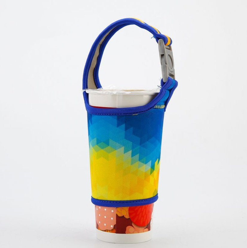 Túi vải treo ly cafe, trà sữa có quai xách mang đi đa năng - họa tiết đẹp cute cho nữ