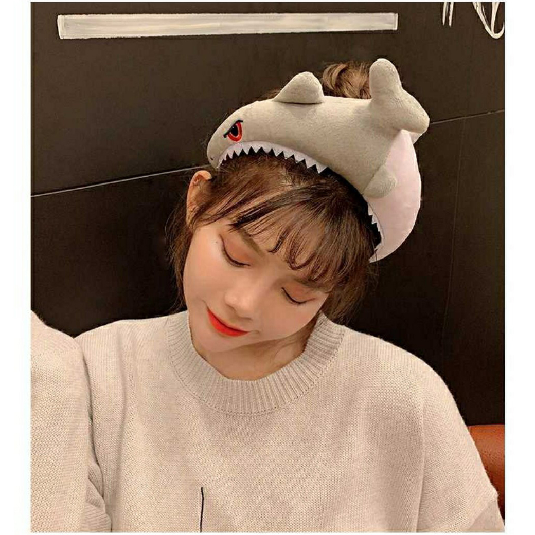 Wide mouth shark headband