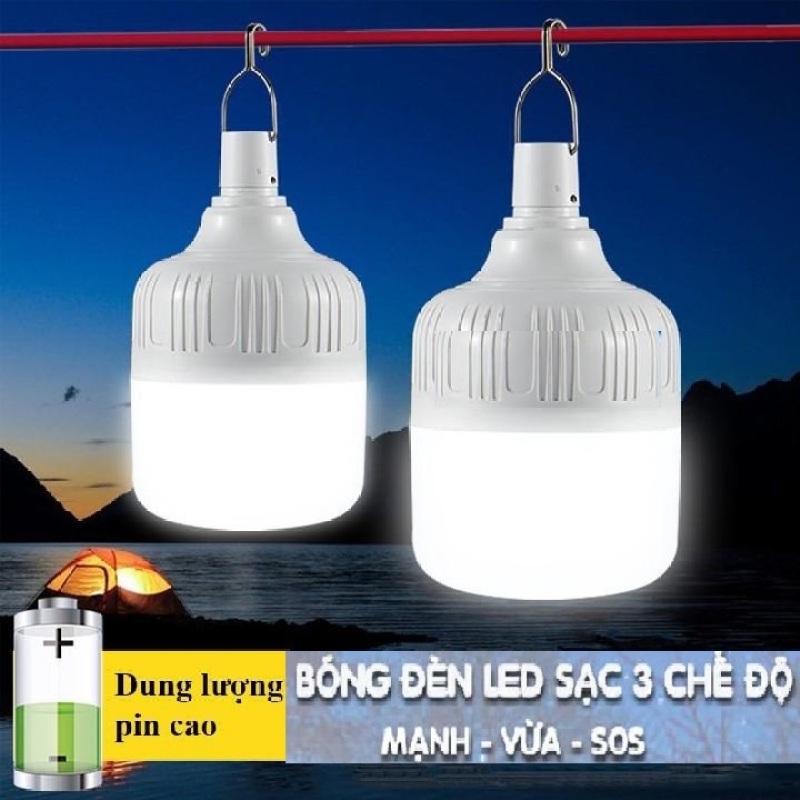Bóng đèn LED sạc tích điện 50w 3 chế độ, bóng đèn tích điện, đèn sạc, bóng đèn thông minh