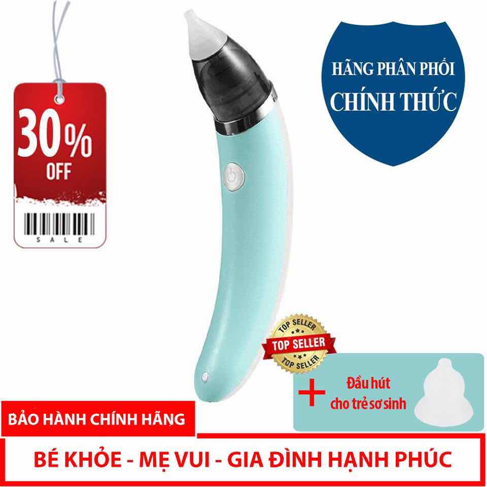 DỤNG CỤ HÚT MŨI AN TOÀN CHO BÉ - chế độ tự động, kèm thêm các đầu mềm hút mũi an toàn cho bé