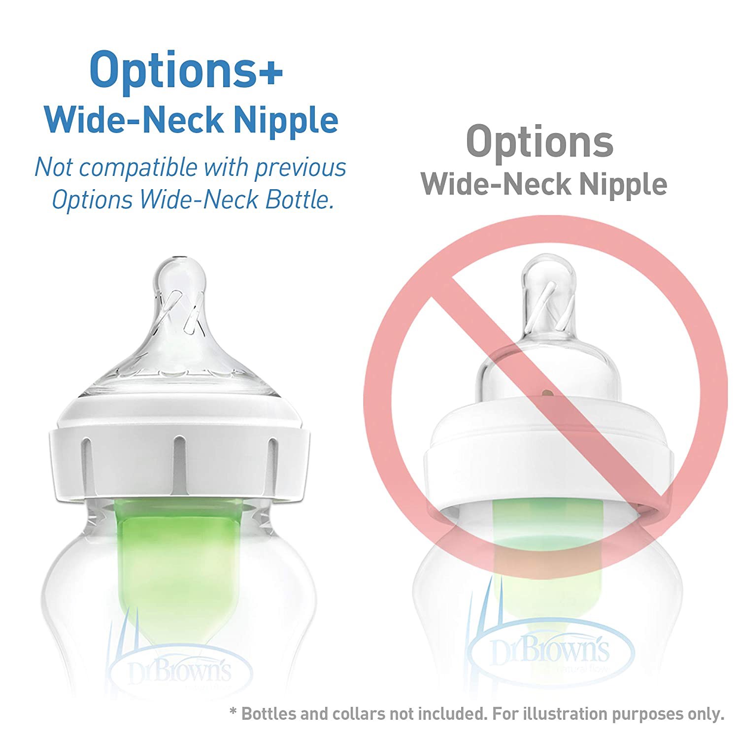 Núm ti bình sữa cổ rộng Dr Brown's Option Plus đủ các size (Mẫu mới nhất)