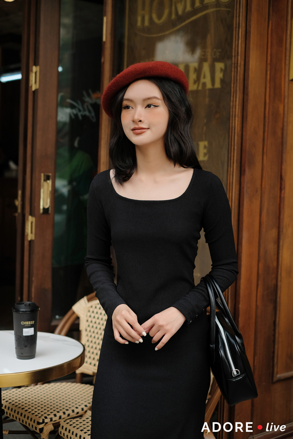 Knit dresses poly xốp 322DR9009 ADOREDRESS