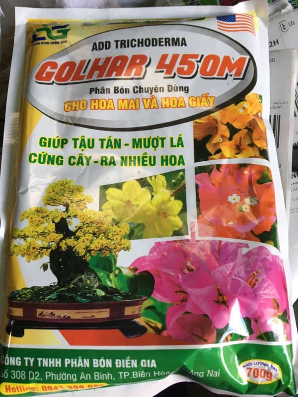 Phân bón hữu cơ chuyên dụng cho hoa mai UFARM LIFE có bổ sung Trichodema gói 700gr ( mẫu mới)