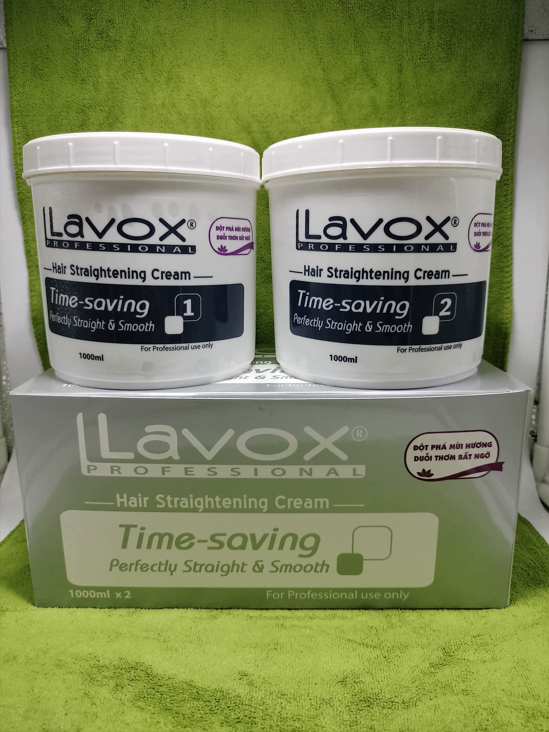 Bộ thuốc duỗi thẳng tóc lavox thông minh hộp xám time saving