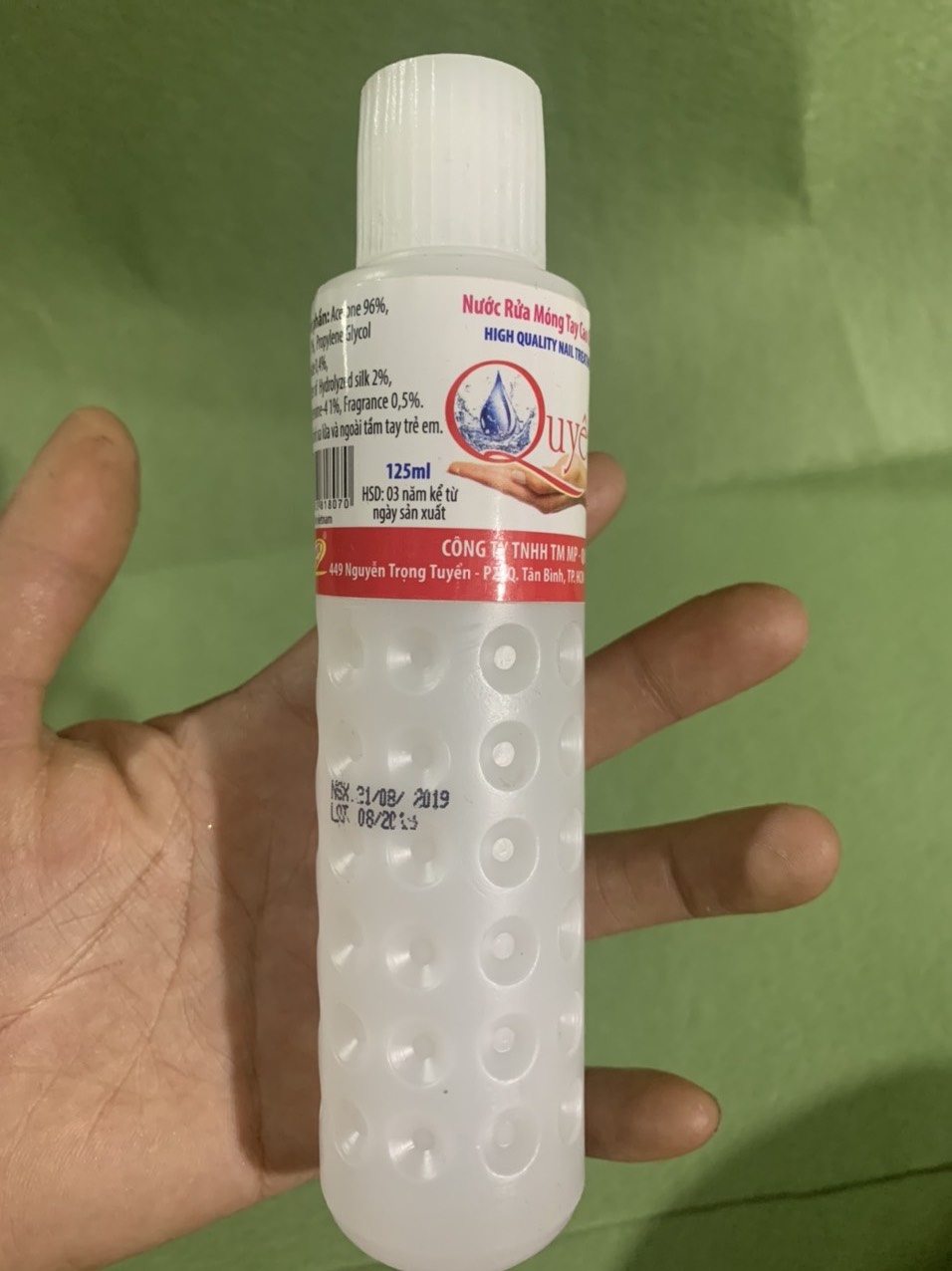 Nước Rửa Móng Tay Quyên Acetone 125ml