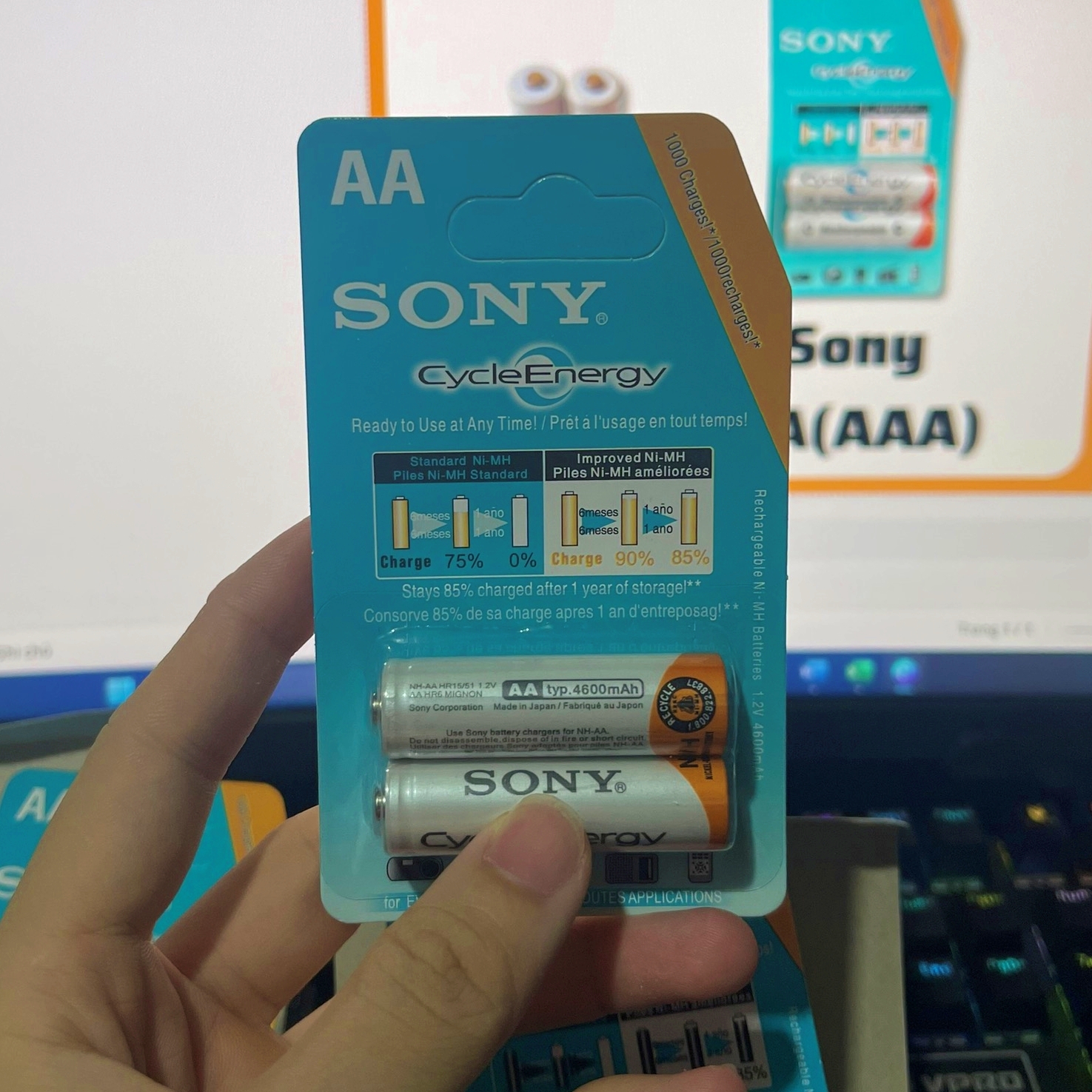 Pin Sạc Sony CycleEnergy 2A(AA), 3A(AAA)