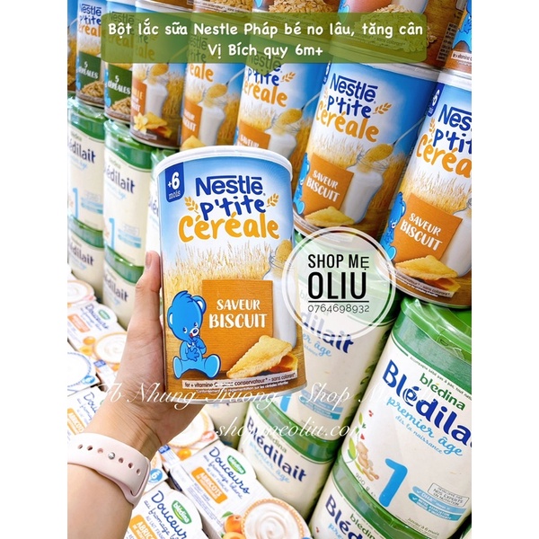 [Ship Air]-Bột ngũ cốc lắc sữa Nestle Pháp 415g