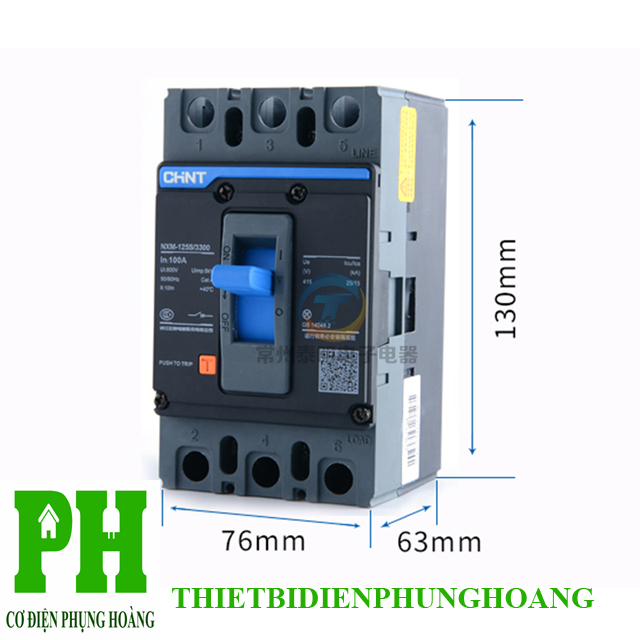 CẦU DAO TỰ ĐỘNG APTOMAT KHỐI MCCB 3P-(50A-63A-80A-100A-125A) - CHINT [CHÍNH HÃNG] [GIAO NHANH]