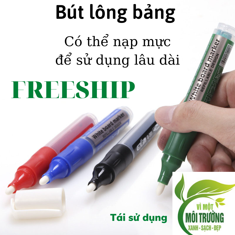 Bút Viết Bảng Trắng Nhấn Có Ống Thêm Mực Bút Lông Viết Bảng Trắng QUEEN