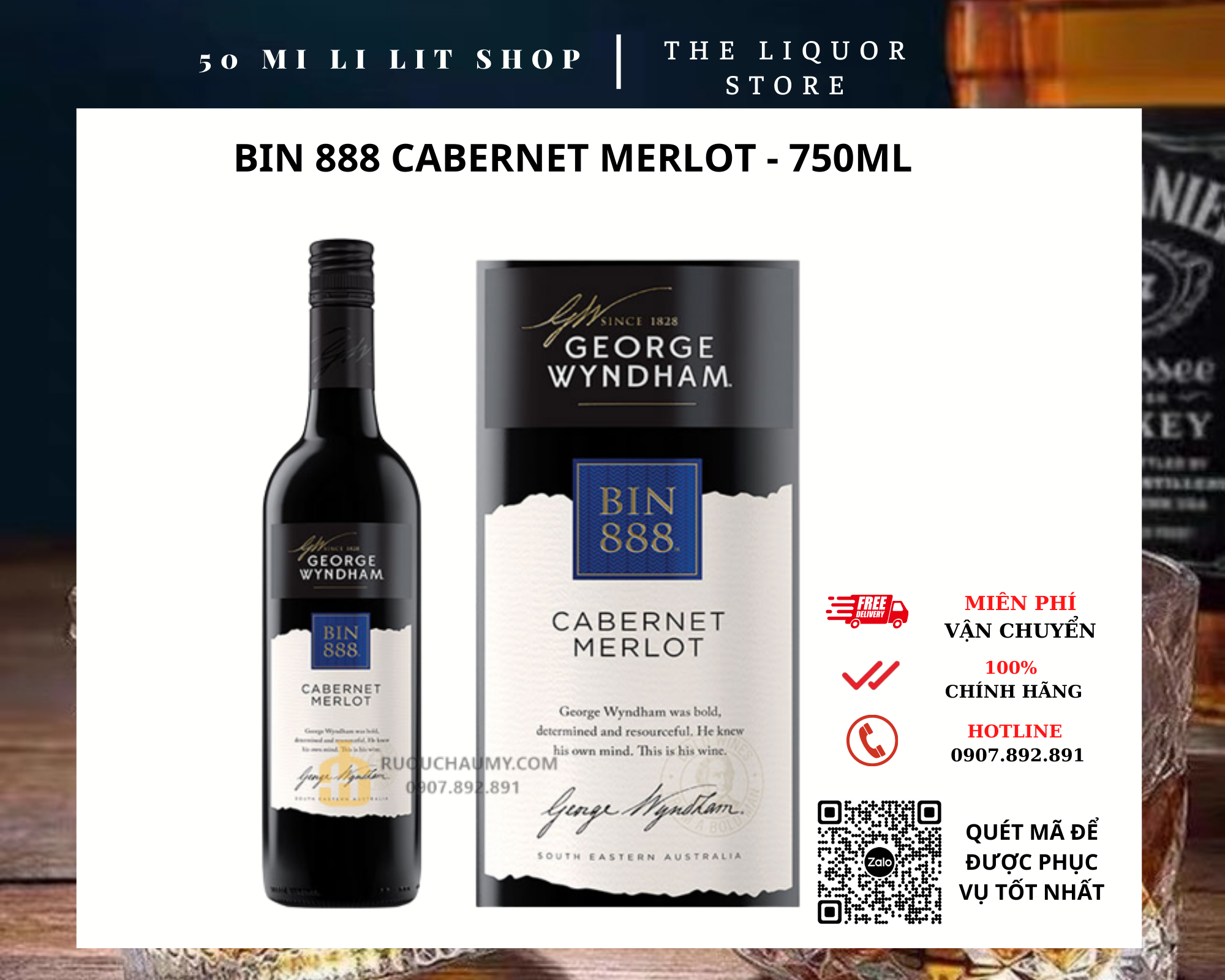 BIN 888 CABERNET MERLOT 750ml