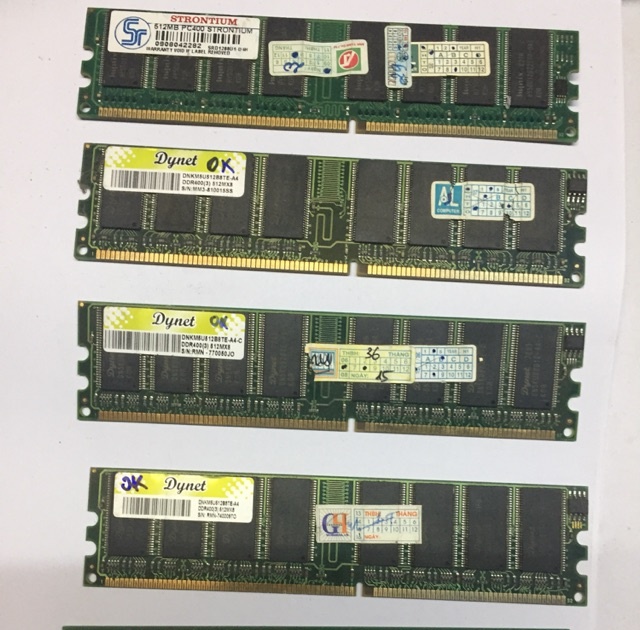 Ram máy tính PC Ddram 1 512M Bus 333 hoặc Bus 400