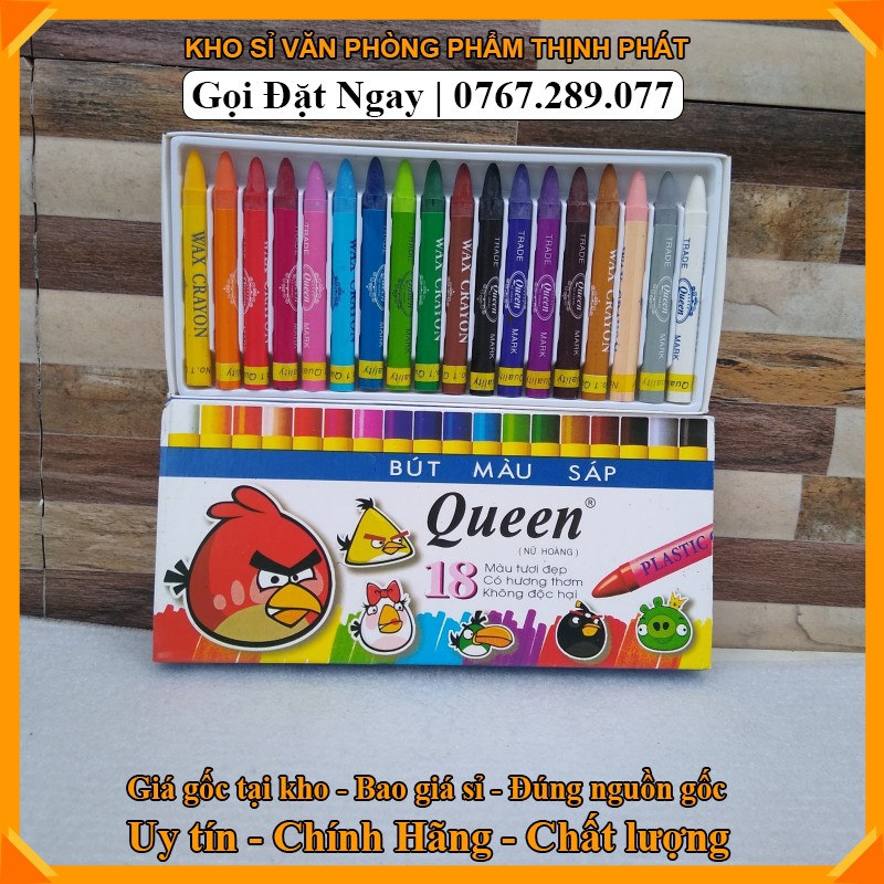 Bút màu sáp Queen 12 màu, 18 màu