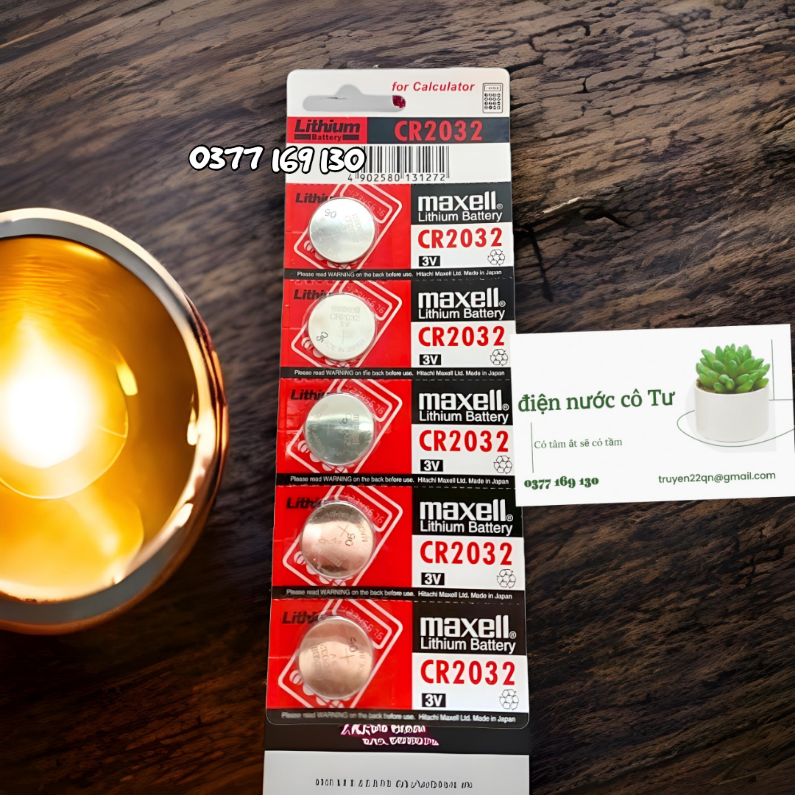 Pin tròn 3V Maxell CR2016 1 vỉ 5 viên 30K