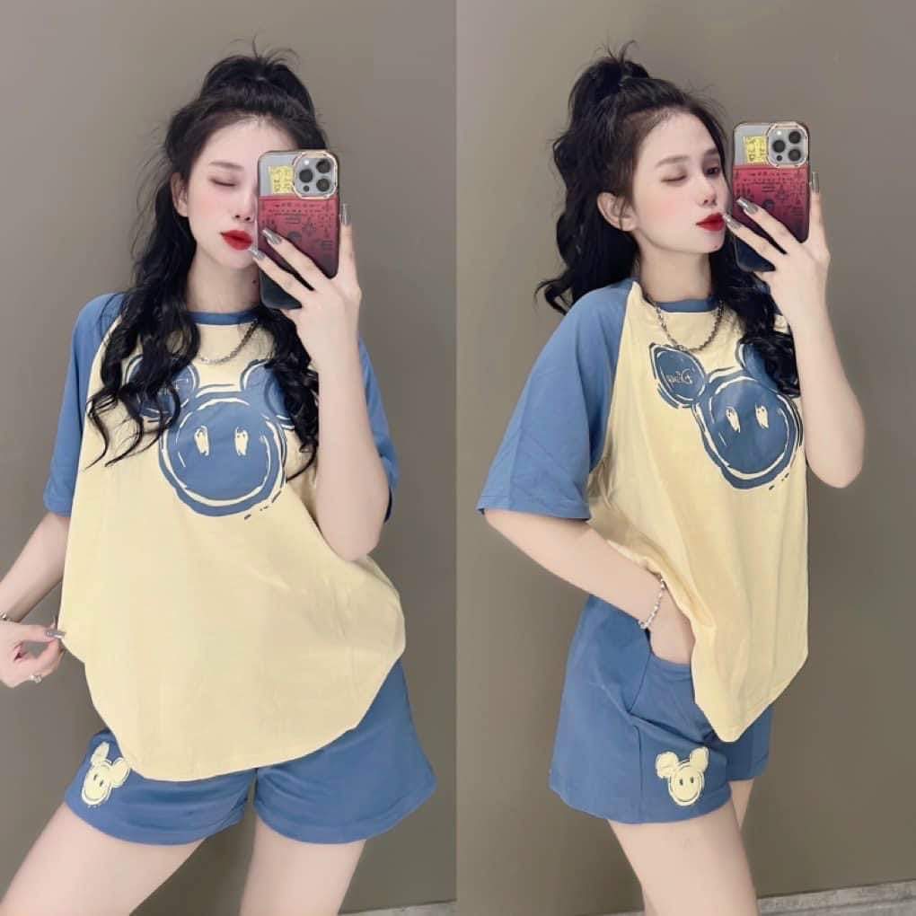 [HCM]SET BỘ ĐÙI NỮ MẶC MÙA HÈ CHẤT THUN COTTON CO GIẢN 4 CHIỀU