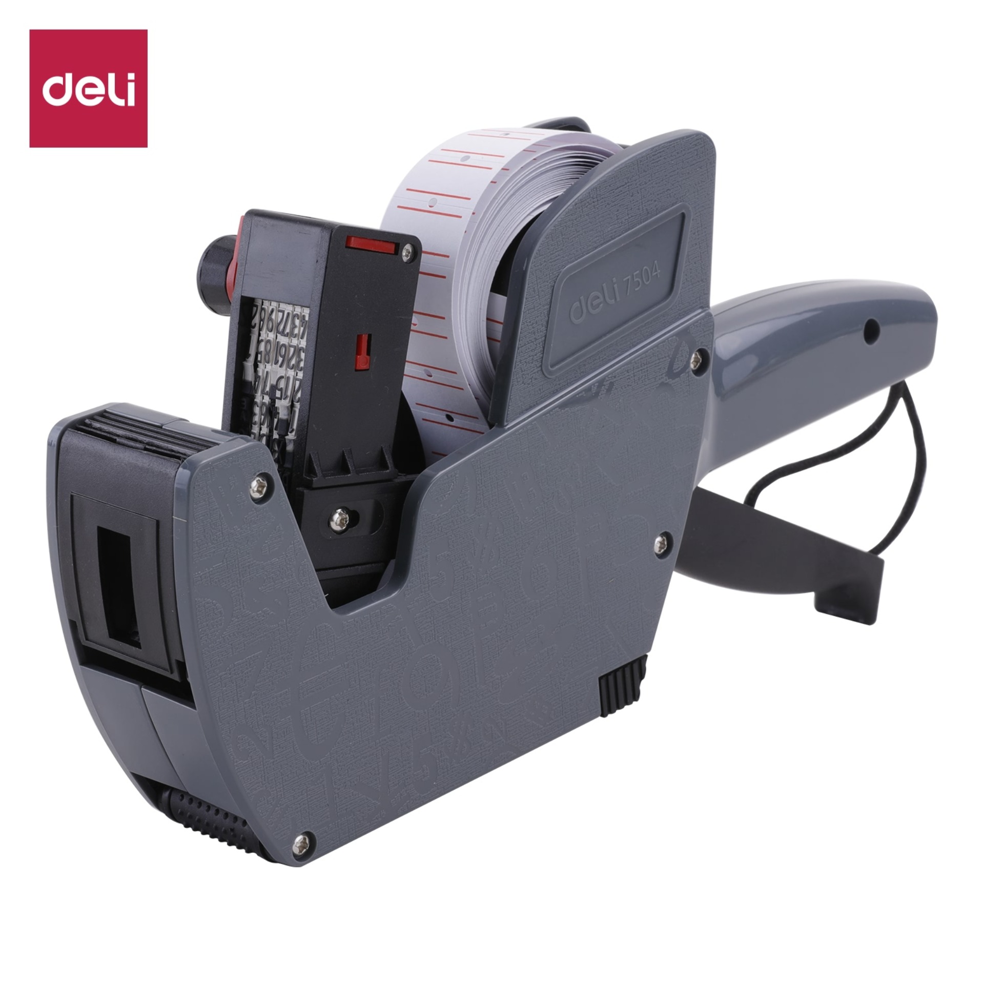 Deli máy bắn giá 8 số, màu ghi xám 1 cái e7504
