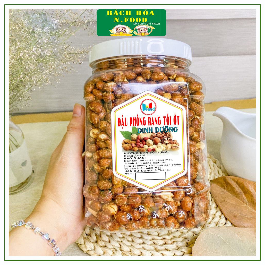 Đậu phộng rang tỏi ớt Loại Ngon 500gram