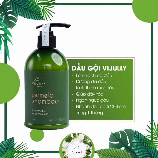 Set gội bưởi+ xả dừa+ xịt bưởi Vy Jully