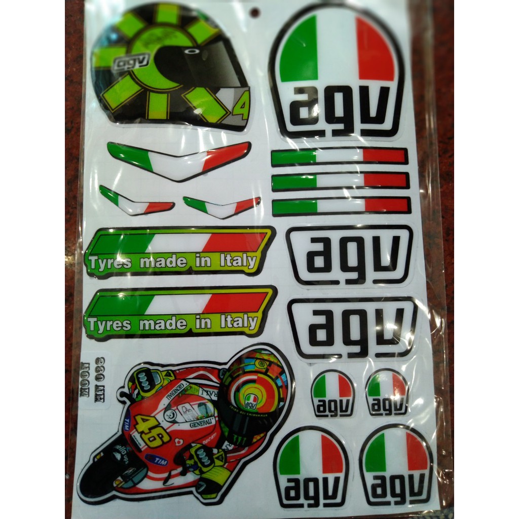 Tem nổi AGV dán mủ bảo hiểm dán xe - dochoixemay