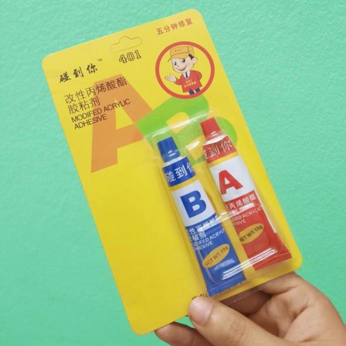 Vỉ keo dán siêu chắc 2 thành phần AB mỗi tuýp 10g