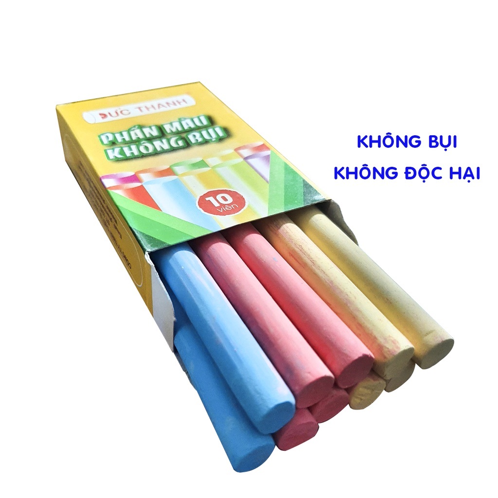 Hộp 10 viên Phấn màu không bụi Đức Thanh