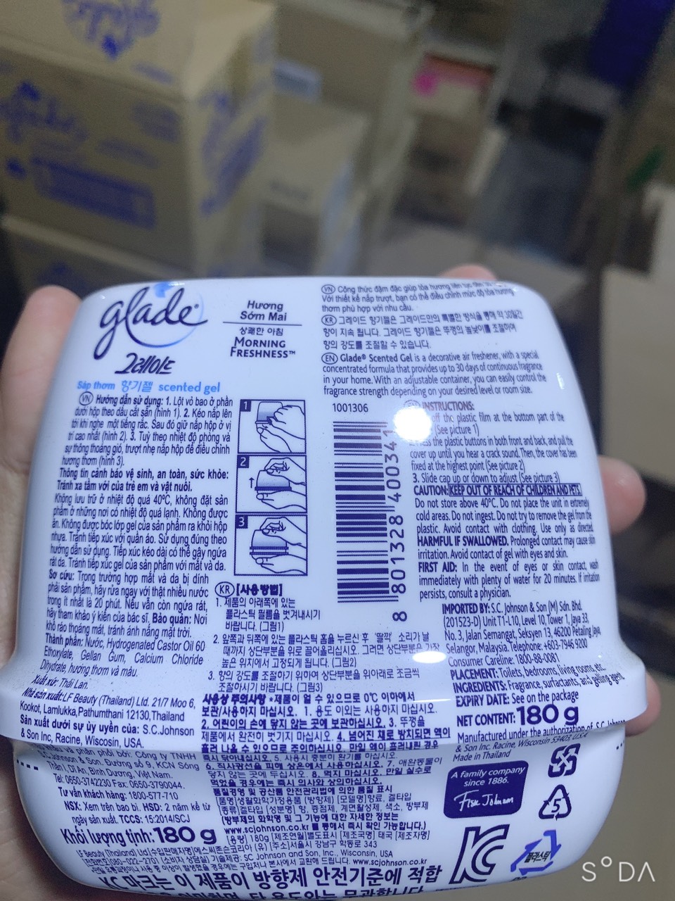 Combo 3 cục sáp thơm Glade Hương Sớm Mai