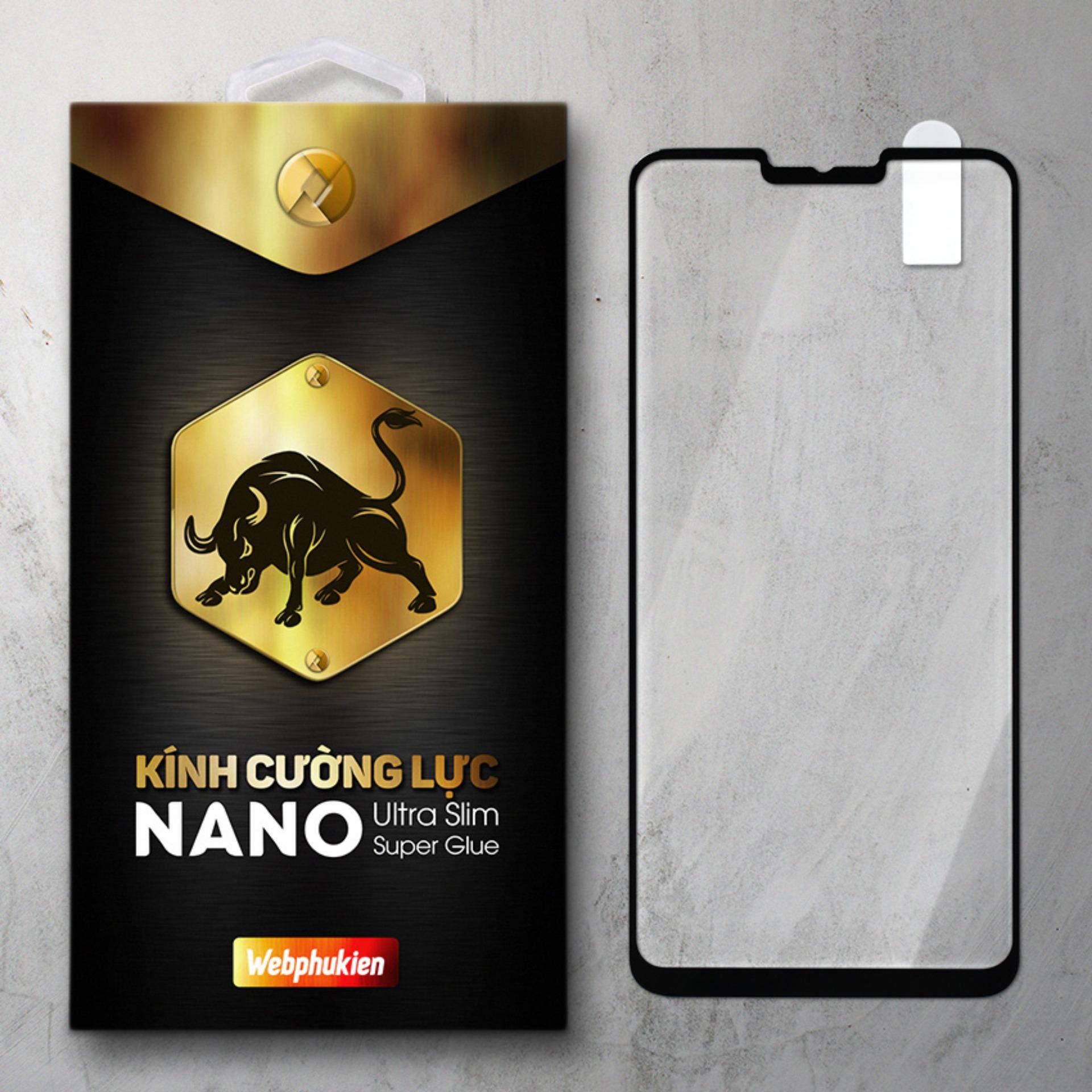 Kính cường lực cho LG G7 Full LCD hiệu Webphukien (Đen)