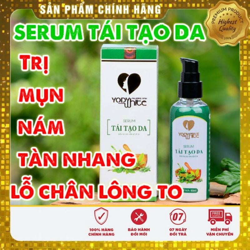 [HCM]Combo tái tạo da Phương Anh [ bao gồm serum tái tạo và bột rửa mặt]