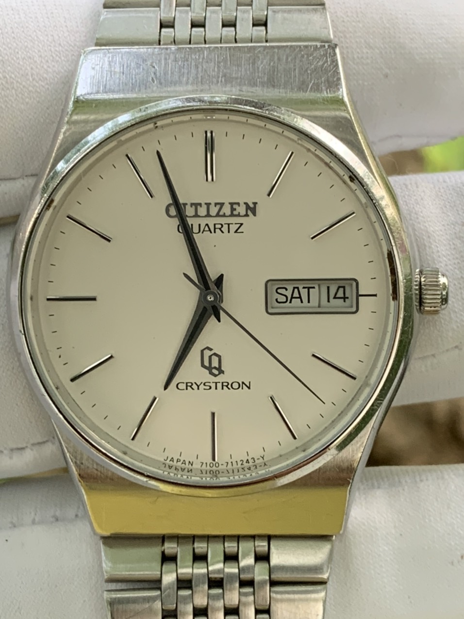 Đồng hồ nam CITIZEN Pin (Quartz), lịch thứ và ngày, dây kim loại của Nhật Bản