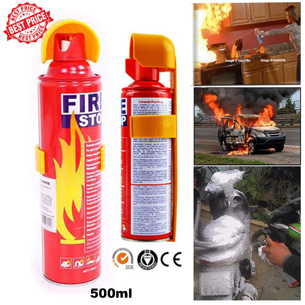 Bình cứu hỏa mini trên xe ô tô 500ml tiện dụng