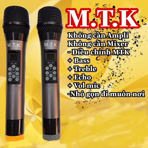 Bộ 2 micro đa năng karaoke không dây MTK 1A