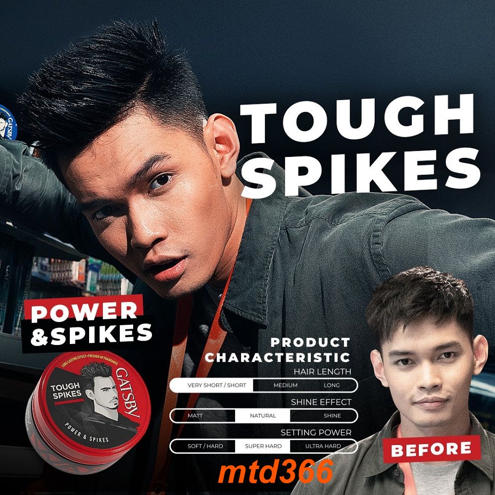 Wax Tạo Kiểu Tóc 75G Gatsby màu đỏ Power & Spiky
