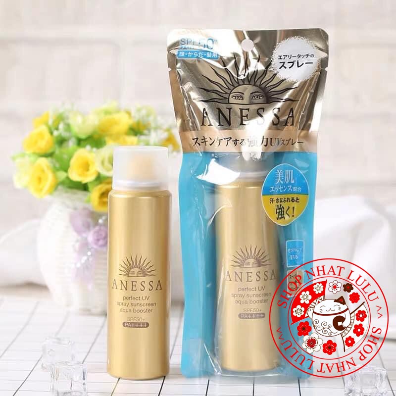 mẫu 2021 Kem chống nắng dạng xịt Anessa perfect màu vàng Nhật bản