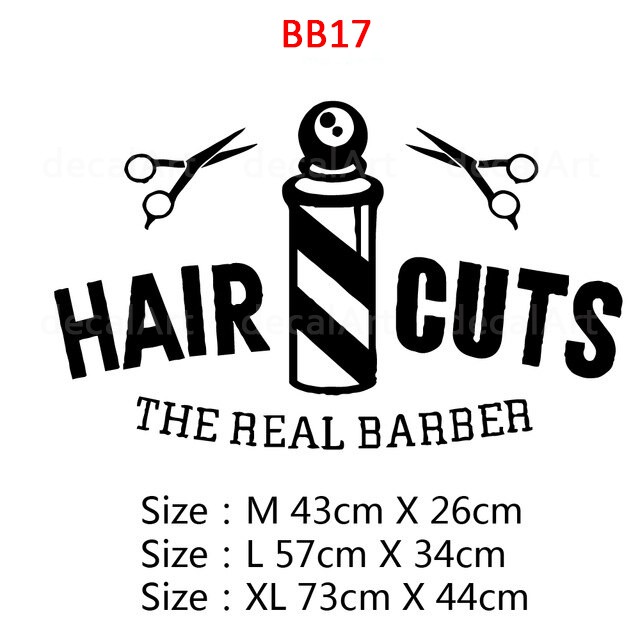 Decal Trang trí Barber, Salon cắt tóc P2
