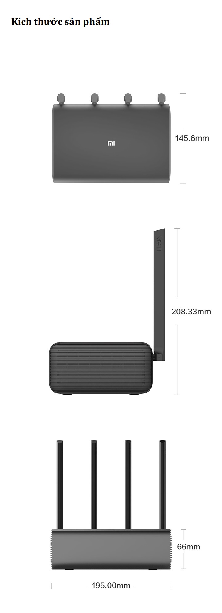 Bộ phát wifi router 4 râu # Xiaomi router pro