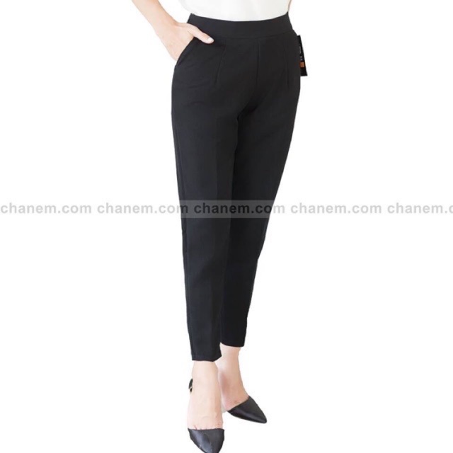 Quần tây baggy nữ lưng thun khoá sườn