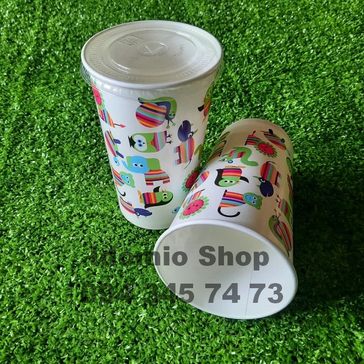 Ly Giấy Trà Sữa  Nắp 547ml - 10 cái/dây