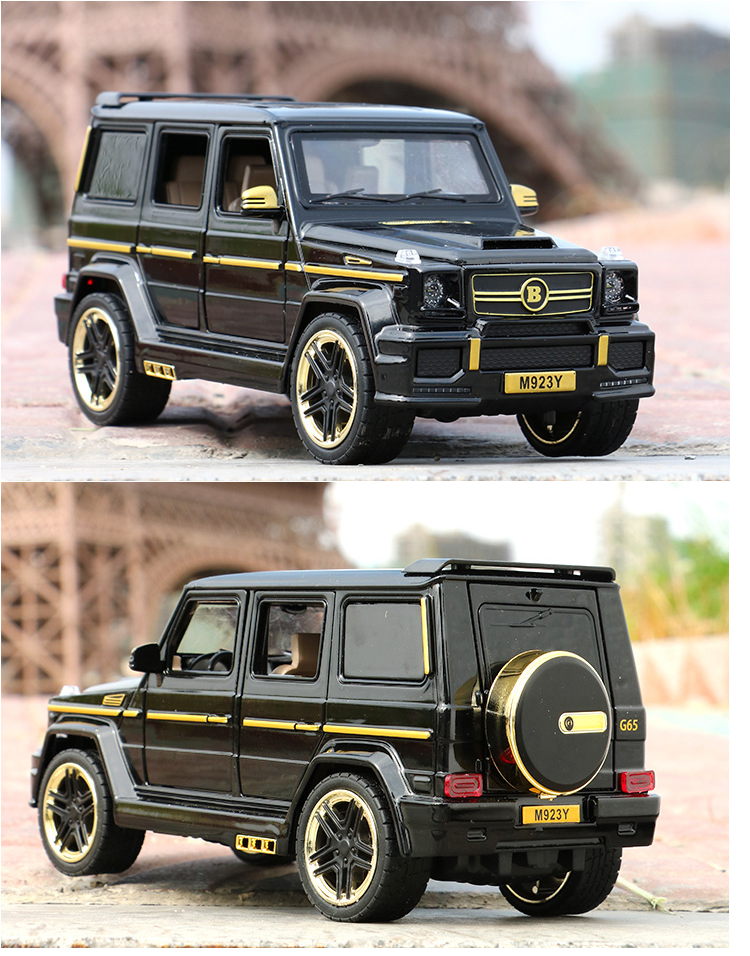 đồ chơi trẻ em Xe mô hình ô tô Mercedes G65 Brabus XLG 1:24 xe ô tô làm bằng kim loại chạy bằng cót xe