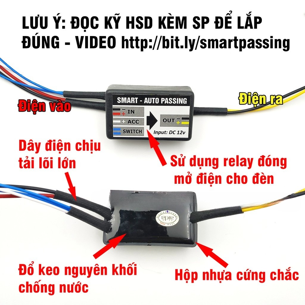 Mạch hộp passing 3S loại 2 đèn ( tặng công tắc passing )