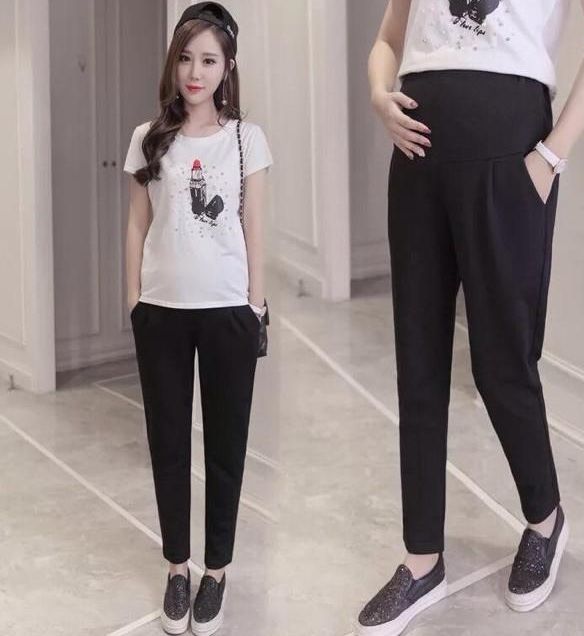 quần baggy bầu công sở chất vải mềm