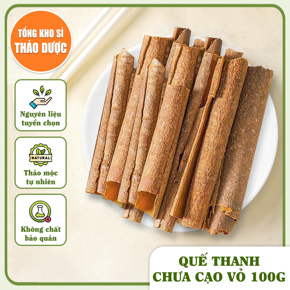 Quế thanh khô 100g, vỏ quế cay, thơm, sạch, làm gia vị nấu ăn, nấu phở, xông nhà