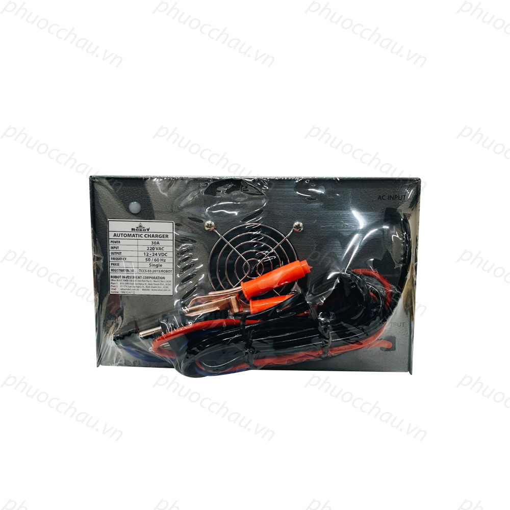 MÁY SẠC ẮC QUY ROBOT TỰ ĐỘNG 30A (12V-24V, DÂY ĐỒNG)
