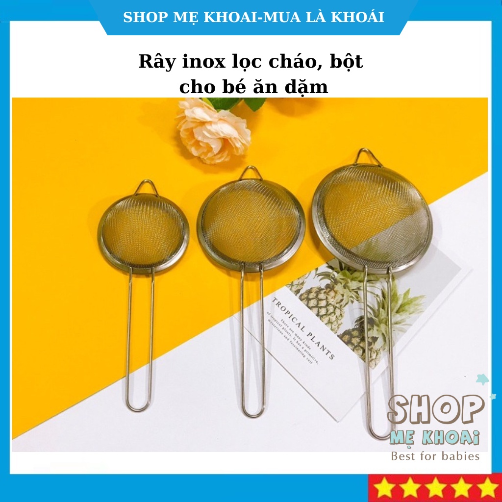 Rây lọc inox, Rây lọc cháo siêu mịn cho bé ăn dặm