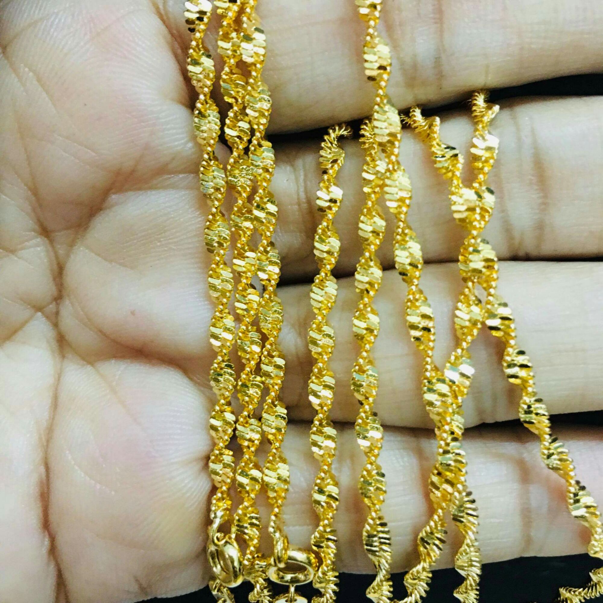 DÂY CHUYỀN KIỂU XOẮN MẠ VÀNG