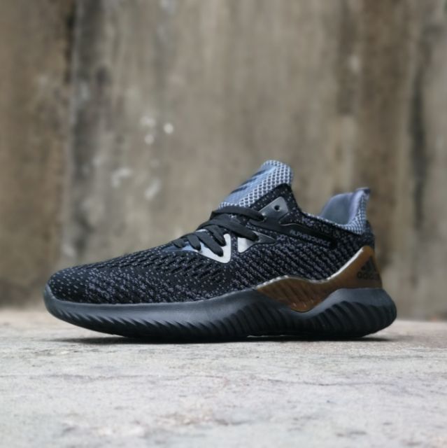 [HCM]Giầy Alphabounce nam đen phối nâu